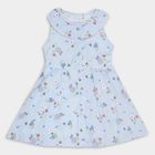 Girls' 100% Cotton Frock, हल्का नीला, small image number null