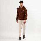 Men's Soft Beige Relaxed Fit Jogger Track Pants, Beige, small image number null
