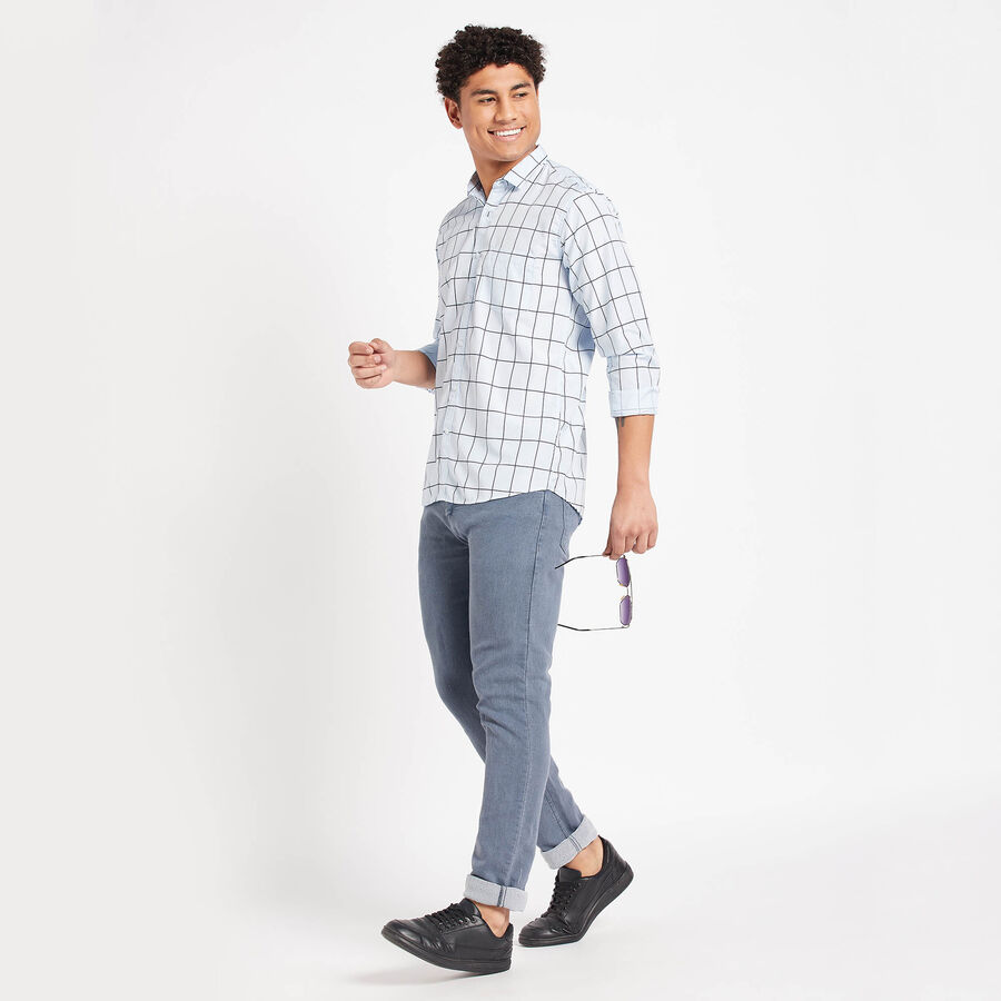 Checks Casual Shirt, हल्का नीला, large image number null