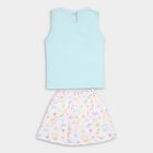 Infants' 100% Cotton Top Skirt , Aqua, small image number null