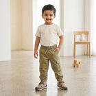 Boys Olive Green Regular Fit Cargo Trousers, Olive, small