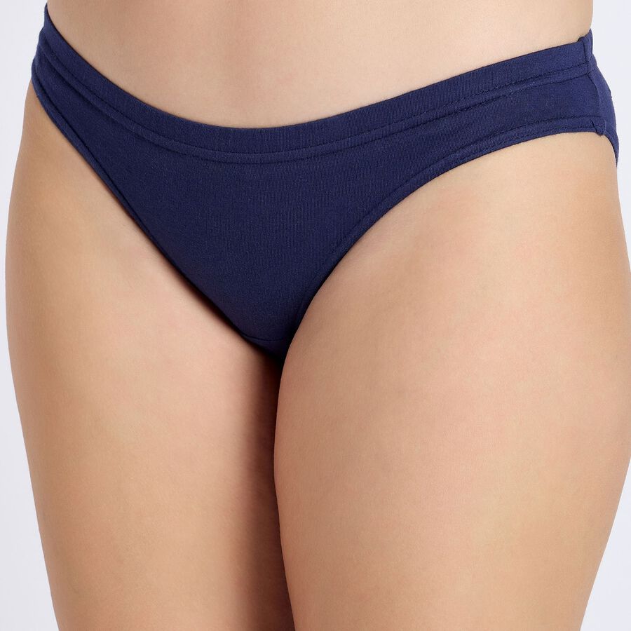 Ladies' 100% Cotton Panty, नेवी ब्लू, large image number null