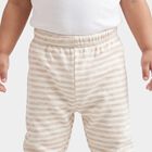 Infants Beige Jogger Fit Striped Pyjama, गहरा पीला, small