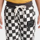 Boys' Charcoal Jogger Fit Checked Pyjama, Charcoal, small