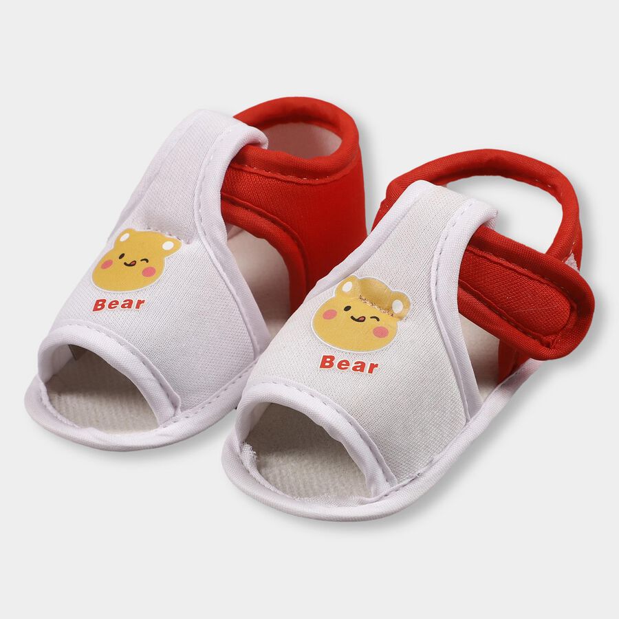 Infants' Soft Cream Plush Booties, White, large image number null