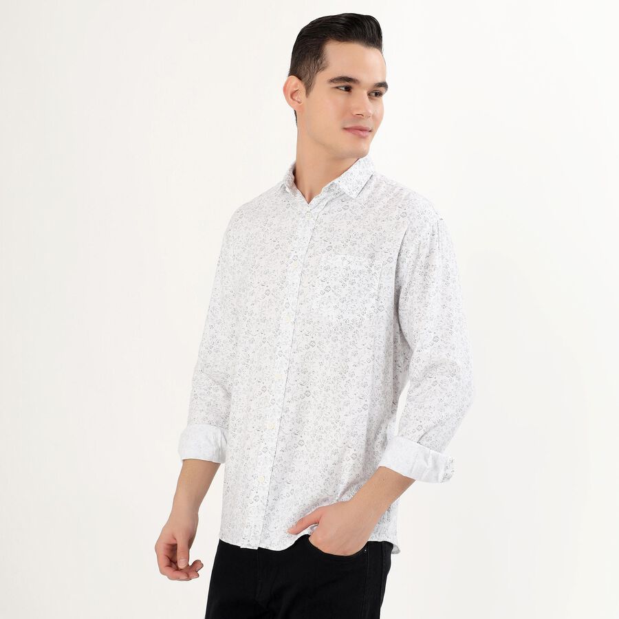 Men's 100% Cotton Casual Shirt, White, large image number null