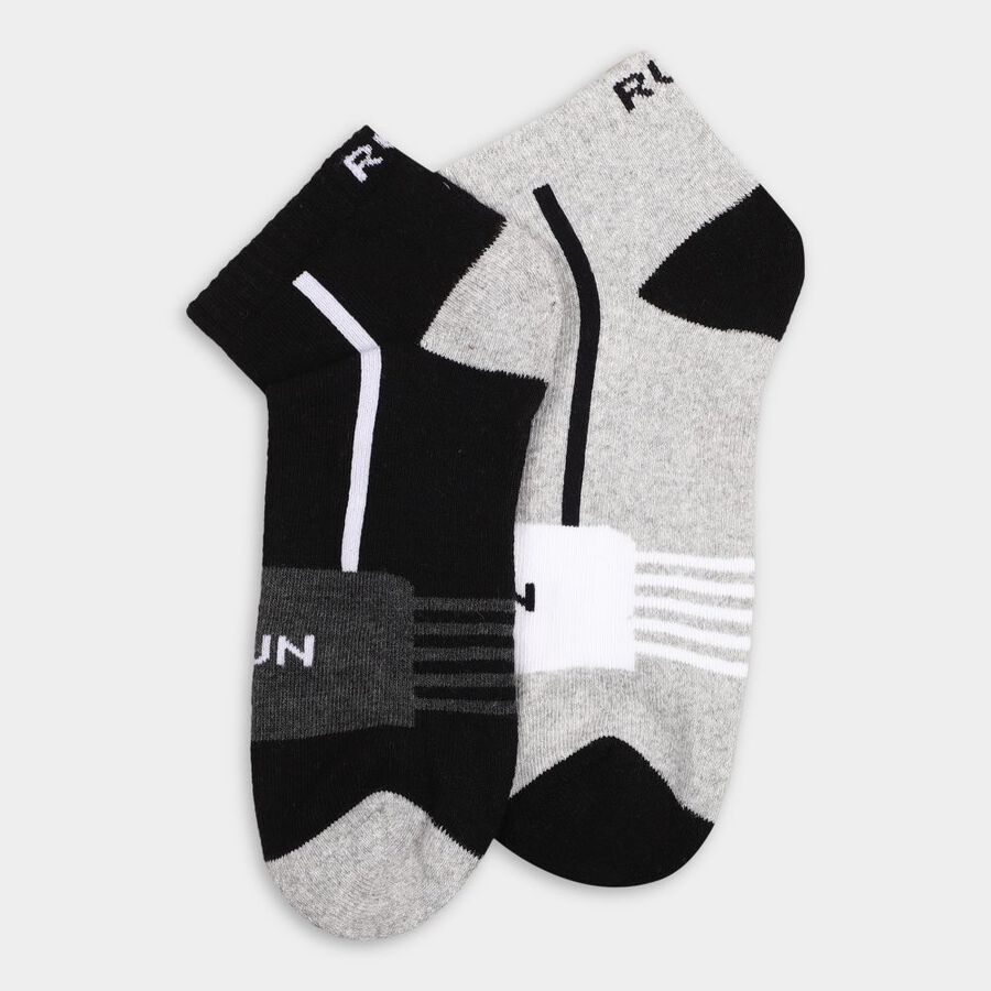 Men's Socks (Pack of 2), Black, large