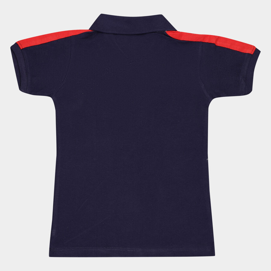 Boys Cotton T-Shirt, Navy Blue, large image number null