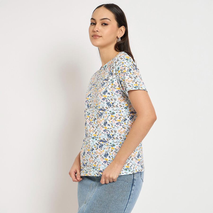 Ladies' Round Neck T-Shirt , White, large image number null