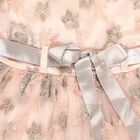 Girls' Soft Peach Embroidered Party Wear Frock, Light Pink, small image number null