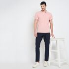 Men's Slim Fit Casual Trousers , Navy Blue, small image number null