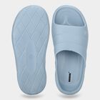 Men's Light Blue Slip-On Slide Sandals, नीला, small