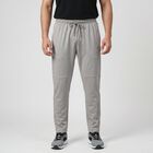 Men's Grey Slim Fit Logo Print Track Pants, Light Grey, small