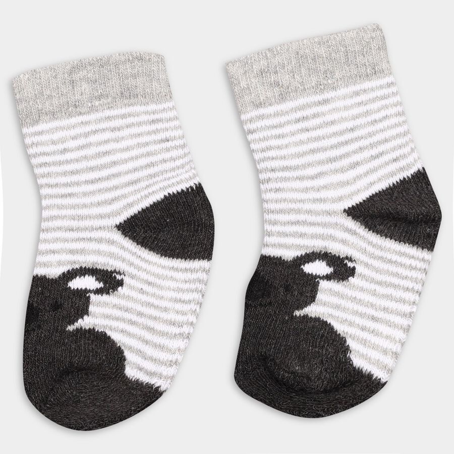 Infants' Socks (Pack of 2), Melange Light Grey, large image number null