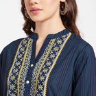 Solid Kurta, नेवी ब्लू, small image number null