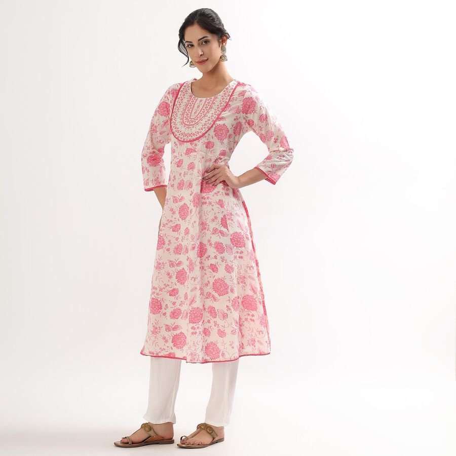 Ladies' 100% Cotton Kurta , Pink, large image number null