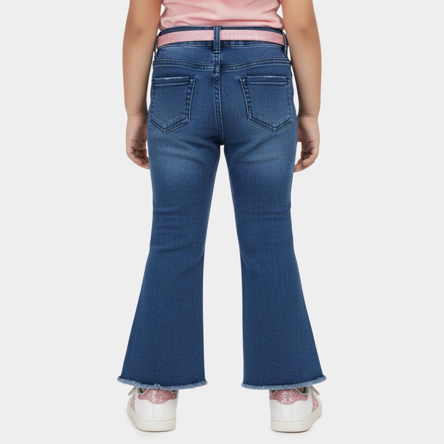 Girls' Jeans, गहरा नीला, large