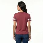 Women's Purple Round Neck Regular T-Shirt, Purple, small