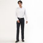 Men's Navy Blue Slim Fit Checkered Formal Trousers, Dark Grey, small image number null