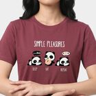 Women's Purple Cotton Round Neck Regular T-Shirt, Purple, small
