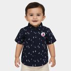 Infants' Navy Blue 100% Cotton Classic Shirt, Navy Blue, small
