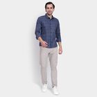 Men's 100% Cotton Casual Shirt, मध्यम नीला, small image number null