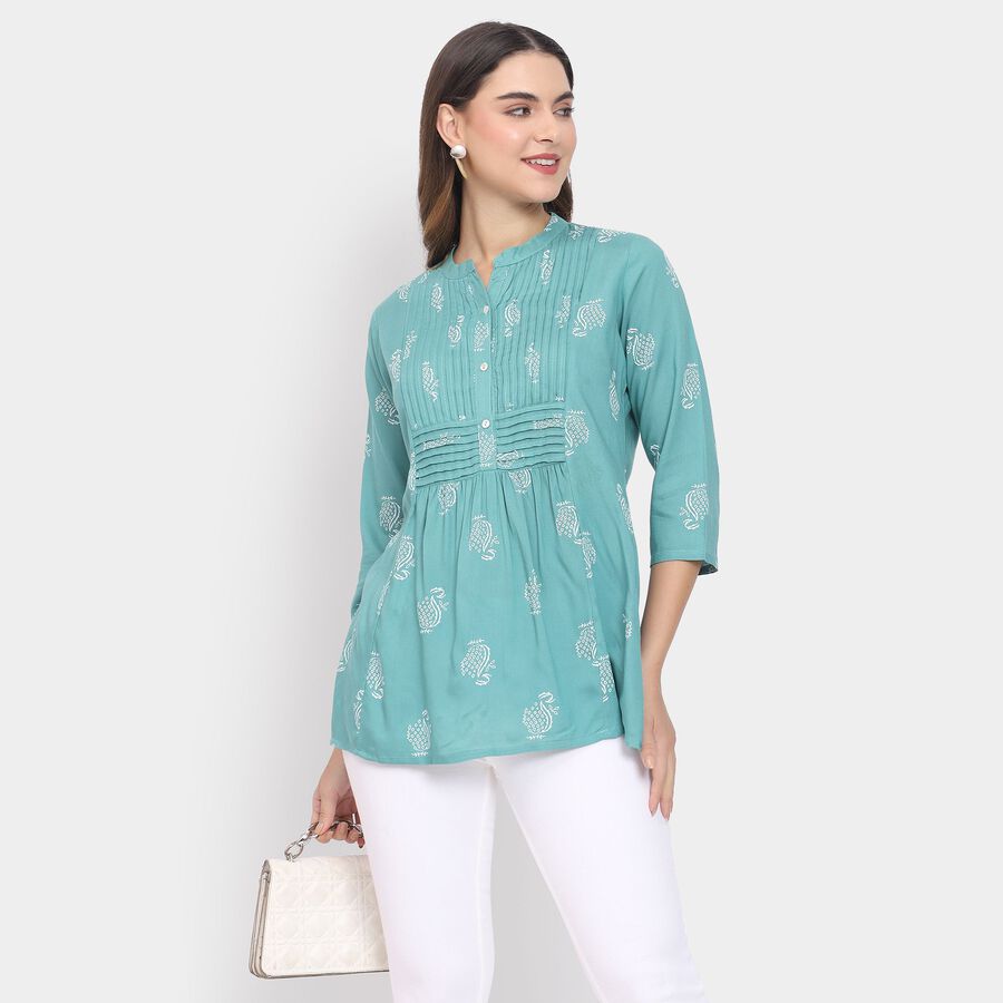 Ladies' Kurta , Teal Blue, large image number null