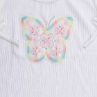 Girls' Snow White Crew Neck Casual T-Shirt, White, small