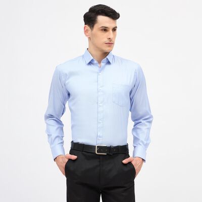 Men's Light Powder Blue Slim Fit Formal Shirt