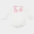 Girls White Round Neck Regular T-Shirt, सफ़ेद, small