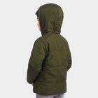 Boys Olive Green Hooded Puffer Jacket, Olive, small