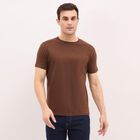 Men's Rich Brown Cotton Round Neck T-Shirt, Brown, small image number null