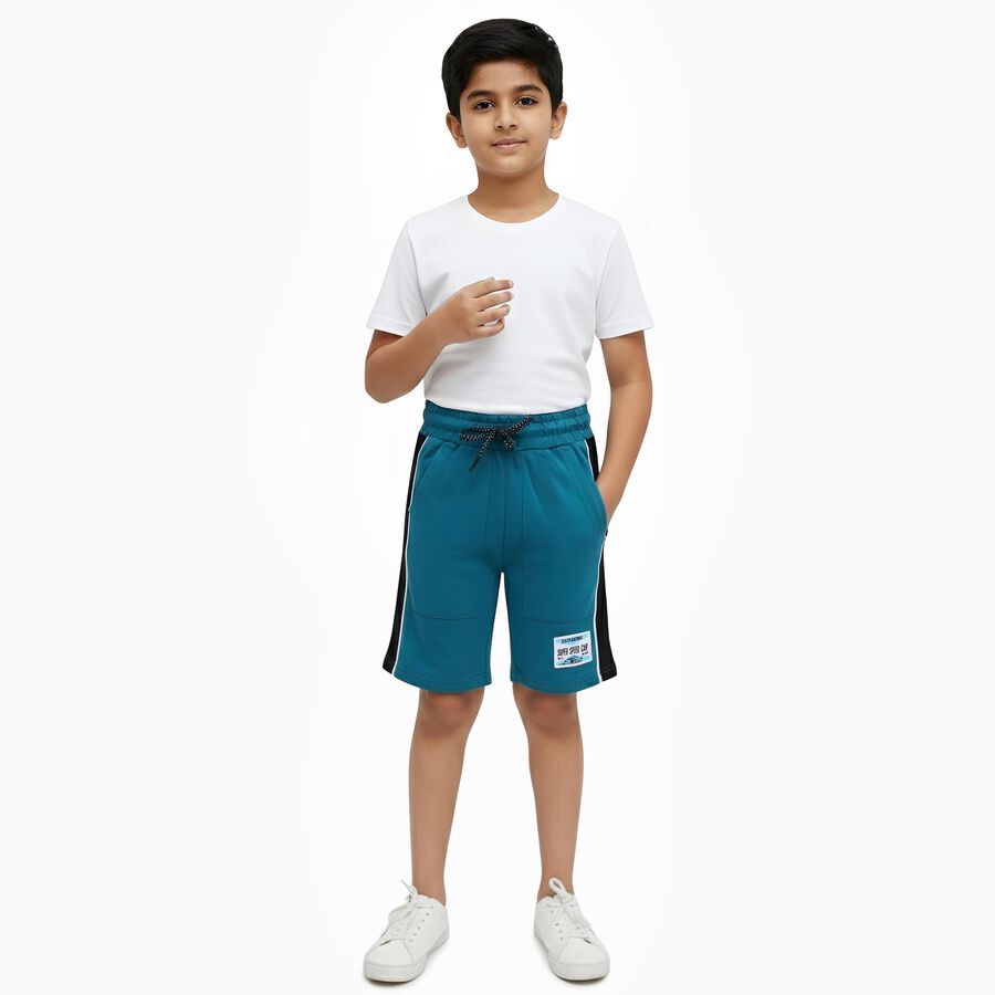 Boys' Bermuda, Teal Blue, large image number null