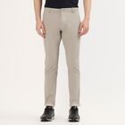 Men's Slim Fit Casual Trousers, Light Grey, small