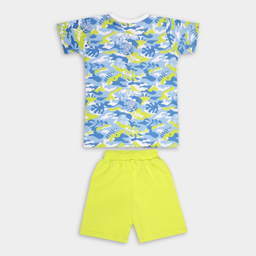 Boys' 100% Cotton Knit Baba Suit, Light Blue, large image number null
