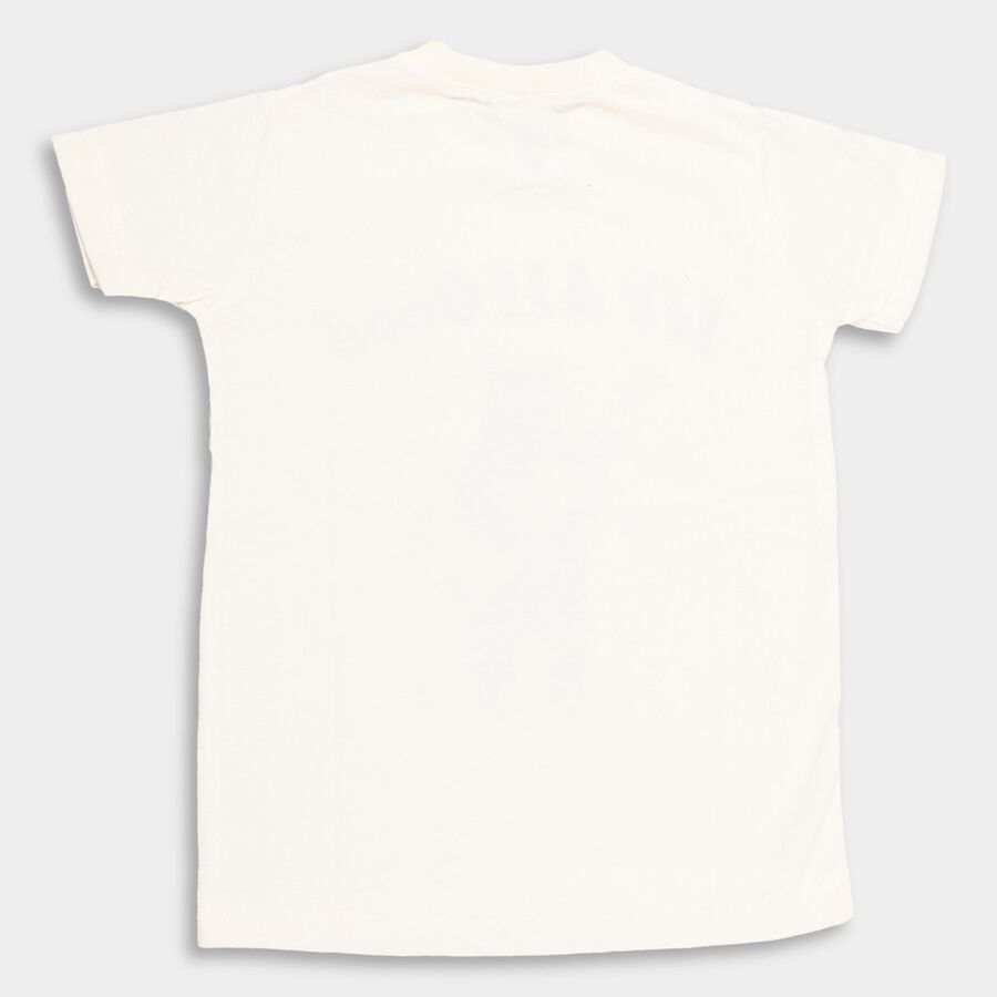 Boys' Half Sleeves T-Shirt , सफ़ेद, large image number null