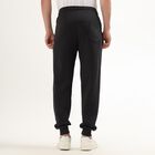 Men's Jet Black Regular Fit Jogger Track Pants, Dark Grey, small image number null