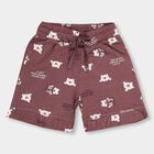 Girls' Maroon Printed Pull-Up Shorts, बैंगनी, small image number null