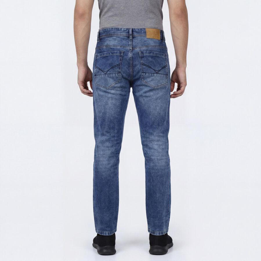 Men's Light Blue Slim Fit Stretchable Jeans, हल्का नीला, large