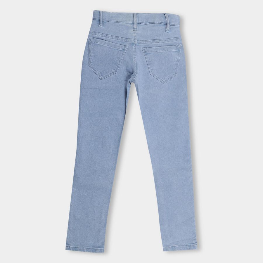 Girls' Buttoned Jeans , Light Blue, large image number null