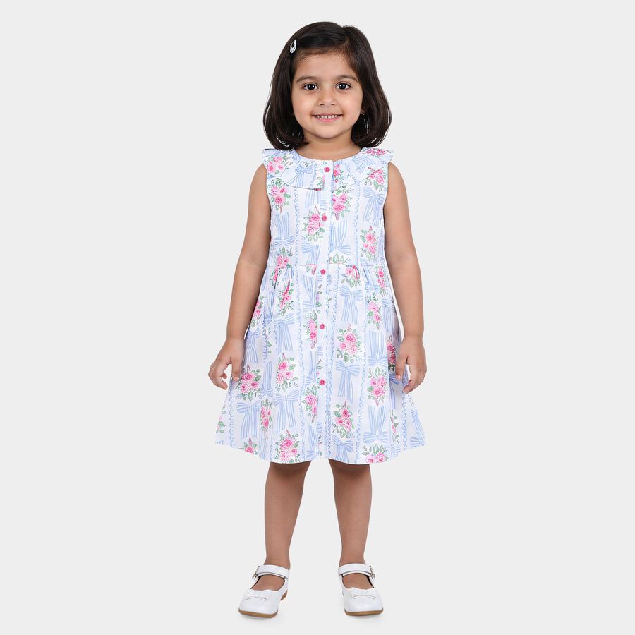 Girls' Frock, Off White, large