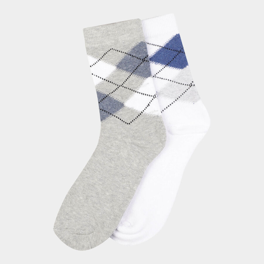 Motif Formal Socks, White, large image number null