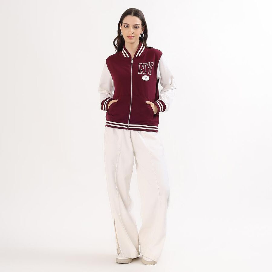 Ladies' Sweatshirt, वाइन, large image number null