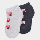 Boys' Socks (Pack of 2), Light Grey, small image number null
