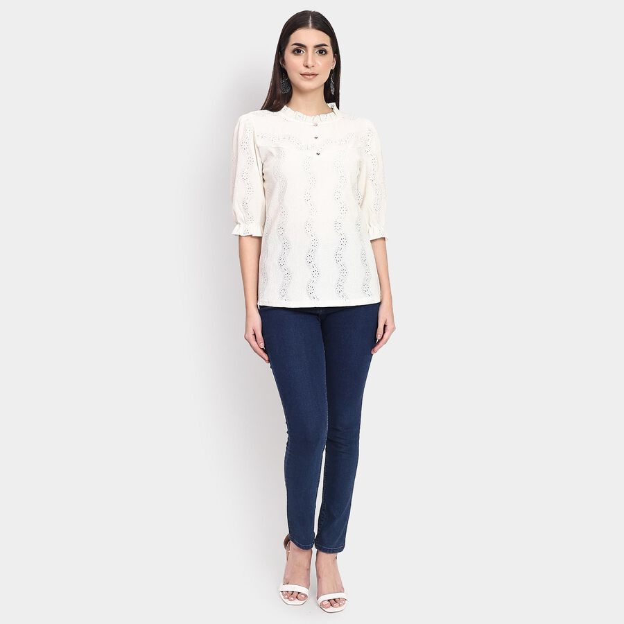 Ladies' Top , सफ़ेद, large image number null