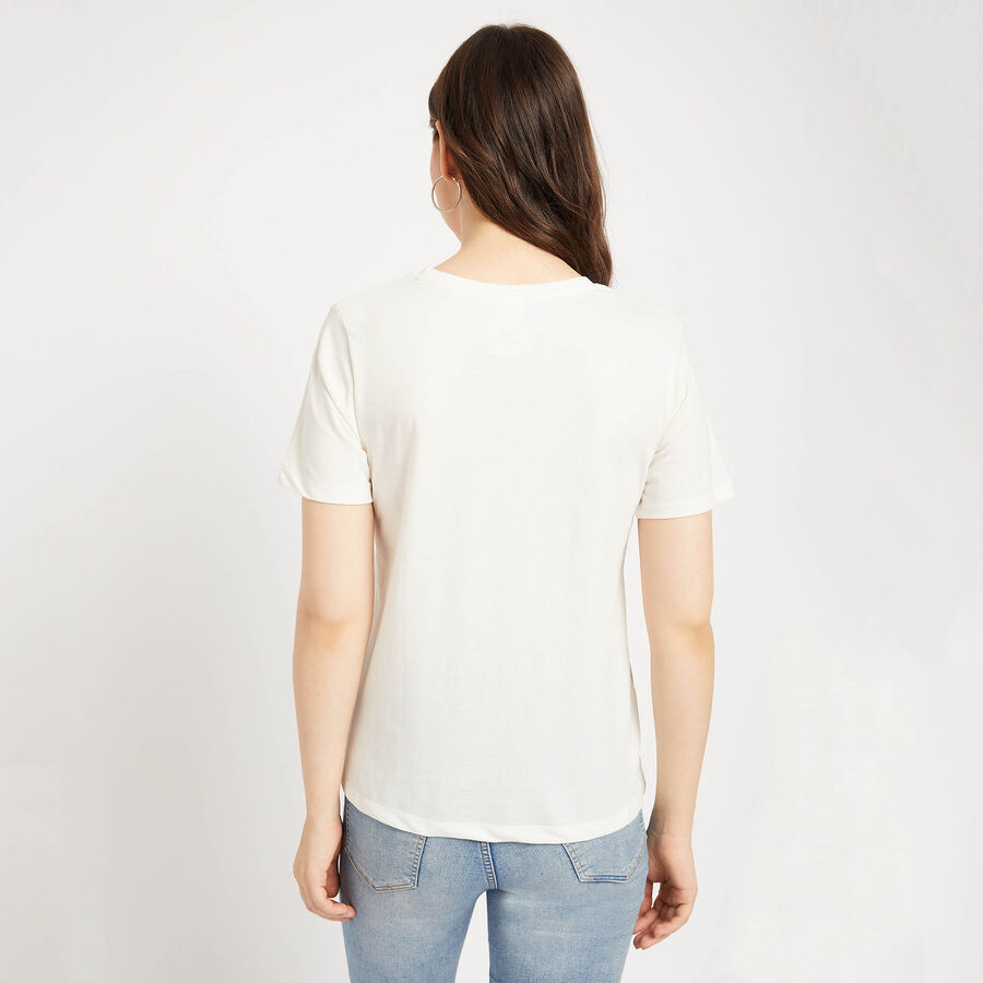 Round Neck T-Shirt, Off White, large image number null