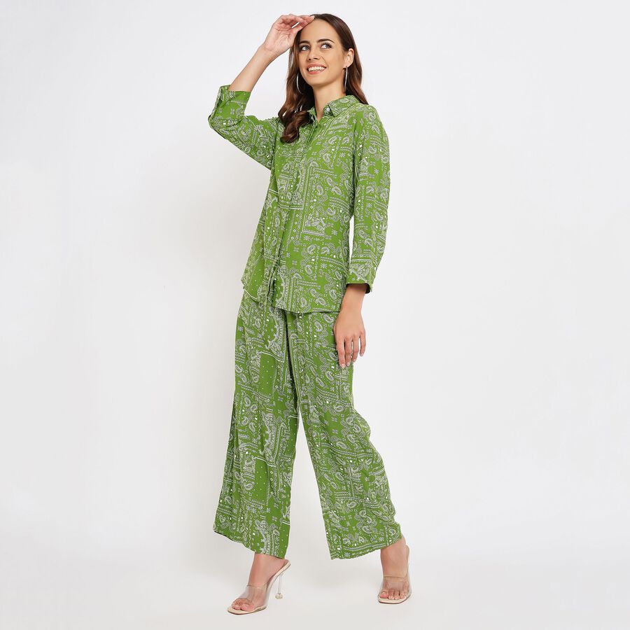 Ladies' Co-ord set , हल्का हरा, large image number null