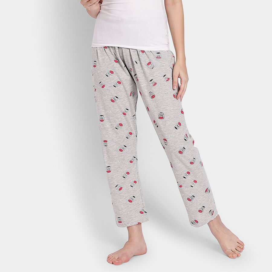 Ladies' Pyjama, Melange Light Grey, large image number null