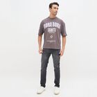 Men's Stonewashed Blue Slim Fit Jeans, Black, small