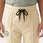 Boys Beige Jogger Fit Drawstring Pyjama, Beige, small